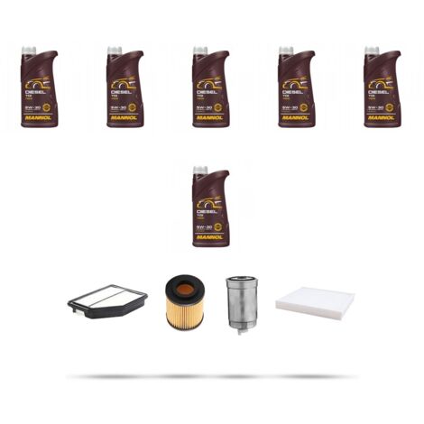 Kit tagliando 4 FILTRI e 6L OLIO compatibile con Kia Carens III 2.0 CRDi 103kw dal 2006