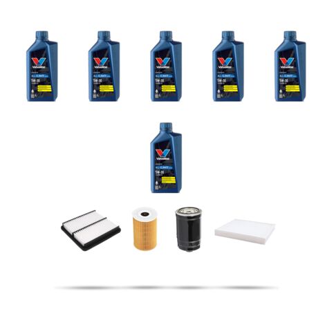 Kit tagliando 4 FILTRI e 6L OLIO compatibile con Kia Cee D (ED) 1.6 CRDI 94kw dal 2010