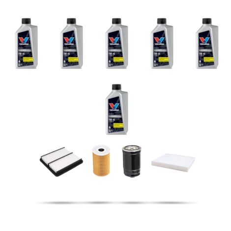 Kit tagliando 4 FILTRI e 6L OLIO compatibile con Kia Sportage IV (QL) 1.7 crdi 85kw dal 2016