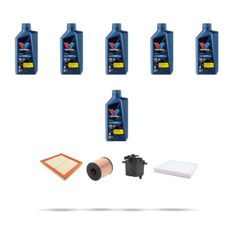 Kit tagliando 4 FILTRI e 6L OLIO compatibile con Land Rover Discovery Sport 2.2 Td4 110kw dal 2014