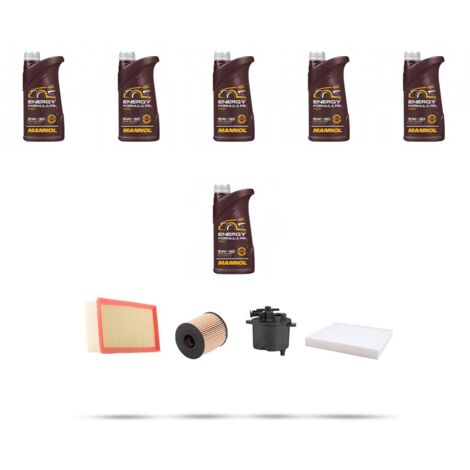 Kit tagliando 4 FILTRI e 6L OLIO compatibile con Land Rover Freelander II (L359) 2.2 TD4 118kw dal 2006