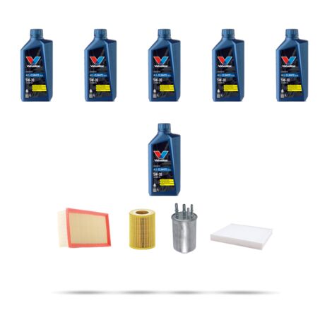 Kit tagliando 4 FILTRI e 6L OLIO compatibile con Land Rover Sport II (LW,L494) 3.0 Sdv6 215kw dal 2013