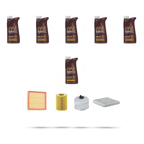 Kit tagliando 4 FILTRI e 6L OLIO compatibile con Land Rover Sport (L320) 3.0 TD 183kw dal 2012