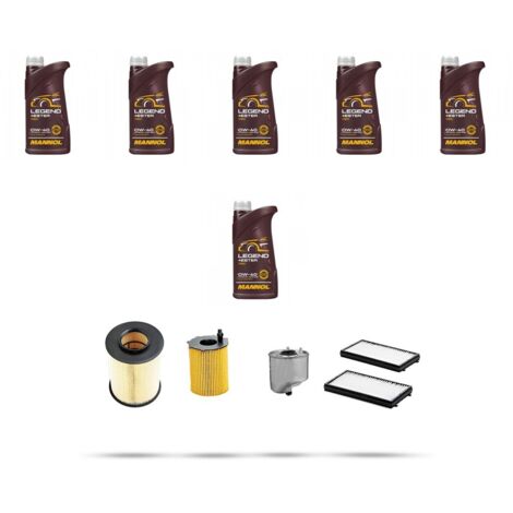 Kit tagliando 4 FILTRI e 6L OLIO compatibile con Mazda 3 (BL) 1.6 MZ-CD 85kw dal 2010