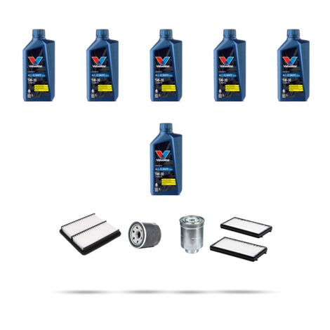 Kit tagliando 4 FILTRI e 6L OLIO compatibile con Mazda 3 (BL) 2.2 CD 110kw dal 2010