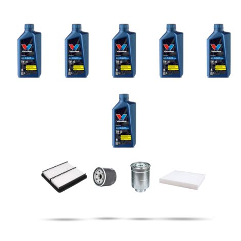 Kit tagliando 4 FILTRI e 6L OLIO compatibile con Mazda 6 (GH) 2.2 CD 132kw dal 2010
