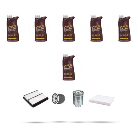 Kit tagliando 4 FILTRI e 6L OLIO compatibile con Mazda 6 (GH) 2.2 CD 92kw dal 2009