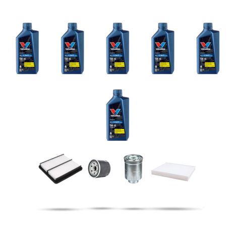 Kit tagliando 4 FILTRI e 6L OLIO compatibile con Mazda 6 (GH) 2.2 CD 95kw dal 2010