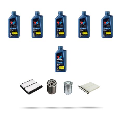 Kit tagliando 4 FILTRI e 6L OLIO compatibile con Mazda 6 (GJ) 2.2 Skyactiv-D 129kw dal 2013