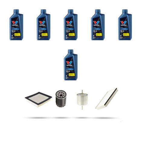 Kit tagliando 4 FILTRI e 6L OLIO compatibile con Mazda Tribute 3.0 v6 145kw dal 2000