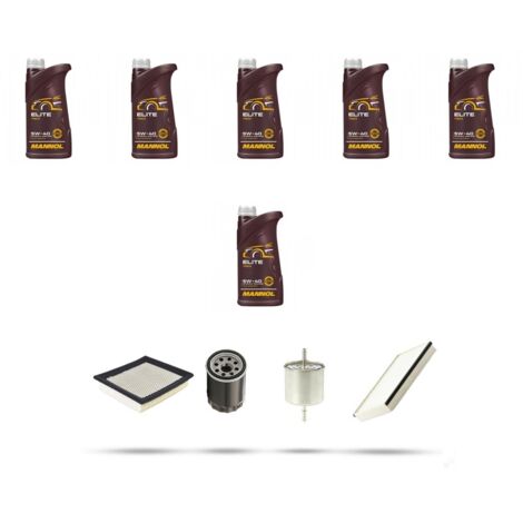 Kit tagliando 4 FILTRI e 6L OLIO compatibile con Mazda Tribute 3.0 v6 145kw dal 2000