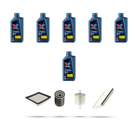 Kit tagliando 4 FILTRI e 6L OLIO compatibile con Mazda Tribute 3.0 v6 149kw dal 2004