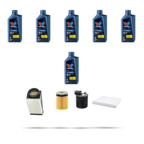 Kit tagliando 4 FILTRI e 6L OLIO compatibile con Mercedes Classe GLC (X253,C253) 250 d 150kw dal 2015