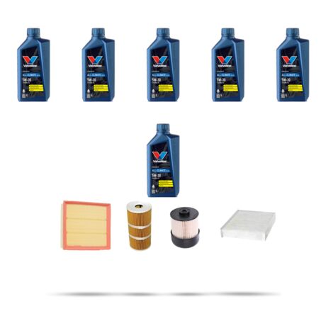 Kit tagliando 4 FILTRI e 6L OLIO compatibile con Nissan NV300 (X82) 1.6 DCI 89KW Dal 2016