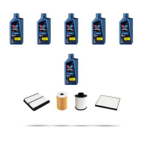 Kit tagliando 4 FILTRI e 6L OLIO compatibile con Opel Antara 2.0 Cdti 93kw dal 2006
