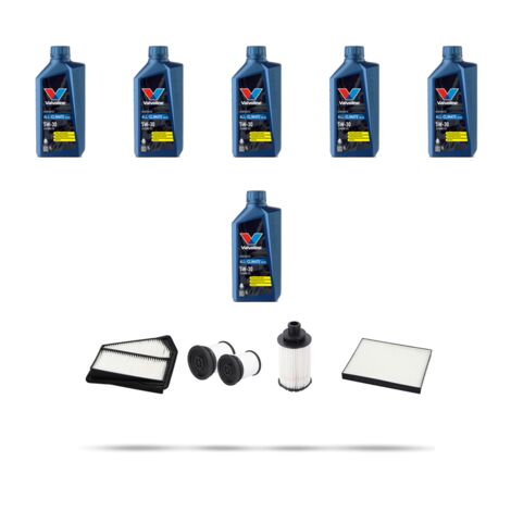 Kit tagliando 4 FILTRI e 6L OLIO compatibile con Opel Antara 2.2 Cdti 120kw dal 2011