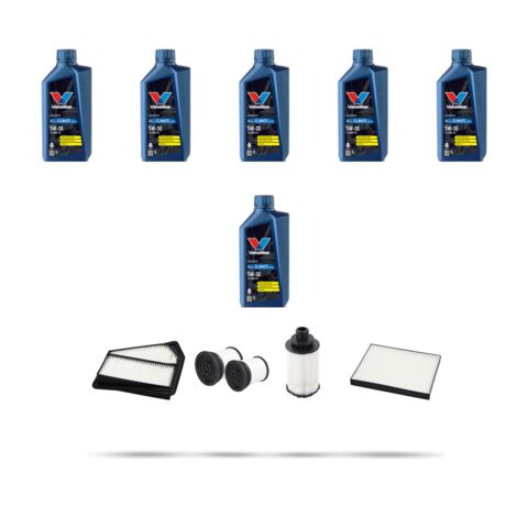 Kit tagliando 4 FILTRI e 6L OLIO compatibile con Opel Antara 2.2 Cdti 135kw dal 2011