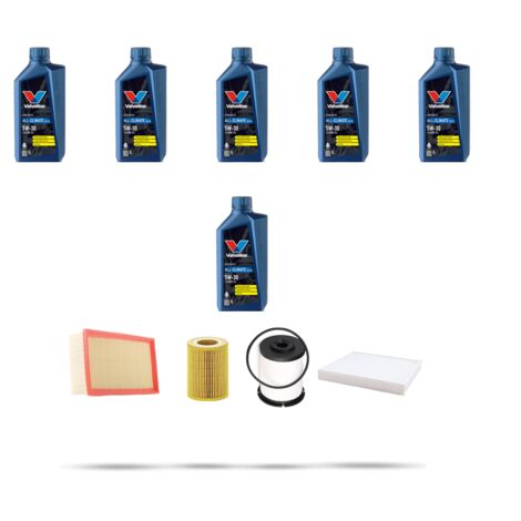 Kit tagliando 4 FILTRI e 6L OLIO compatibile con Opel Mokka Mokka X 1.7 CDTI 96kw Dal 2012