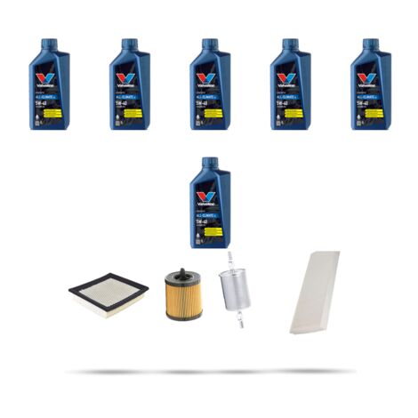 Kit tagliando 4 FILTRI e 6L OLIO compatibile con Opel Vectra C 2.0 Turbo 129kw dal 2003