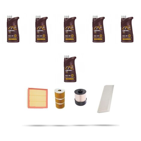 Kit tagliando 4 FILTRI e 6L OLIO compatibile con Opel Vivaro B 1.6 CDTI 66kw dal 2014