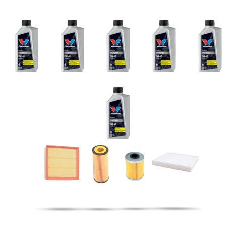 Kit tagliando 4 FILTRI e 6L OLIO compatibile con Opel Zafira A 2.2 DTI 92kw dal 2002