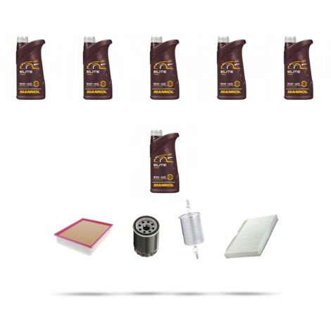 Kit tagliando 4 FILTRI e 6L OLIO compatibile con Peugeot 307 2.0 16V 132kw dal 2003
