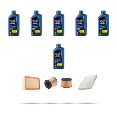 Kit tagliando 4 FILTRI e 6L OLIO compatibile con Peugeot 308 2.0 Hdi 103kw Dal 2009