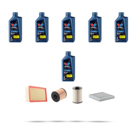 Kit tagliando 4 FILTRI e 6L OLIO compatibile con Peugeot 508 2.0 HDI Fap Hybrid 120kw Dal 2010