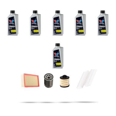 Kit tagliando 4 FILTRI e 6L OLIO compatibile con Peugeot Traveller 2.0 BlueHDI 90kw Dal 2019
