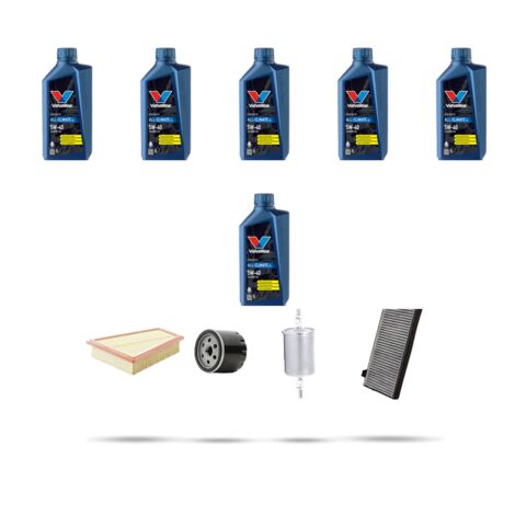 Kit tagliando 4 FILTRI e 6L OLIO compatibile con Renault Espace IV 2.0 16V 100Kw dal 2002 al 2005