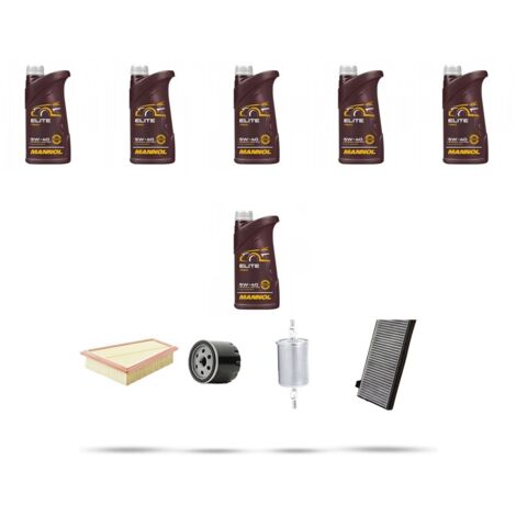 Kit tagliando 4 FILTRI e 6L OLIO compatibile con Renault Espace IV 2.0 16V 100Kw dal 2002 al 2005