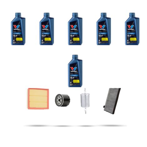 Kit tagliando 4 FILTRI e 6L OLIO compatibile con Renault Espace IV 2.0 16V Turbo 125Kw dal 2002
