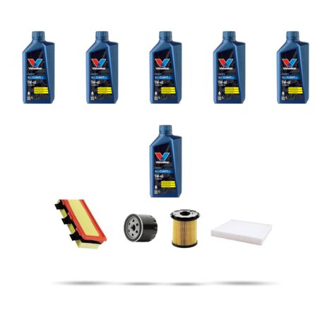 Kit tagliando 4 FILTRI e 6L OLIO compatibile con Renault Kangoo 1.9 Diesel 47kw dal 1997