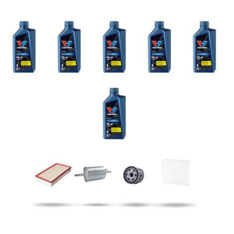 Kit tagliando 4 FILTRI e 6L OLIO compatibile con Renault Laguna III 2.0 16V GT Turbo 150kw dal 2008