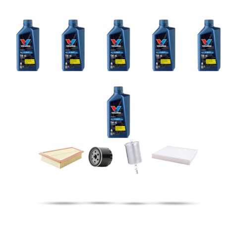 Kit tagliando 4 FILTRI e 6L OLIO compatibile con Renault Scenic I 1.8 16v 85kw Dal 2001