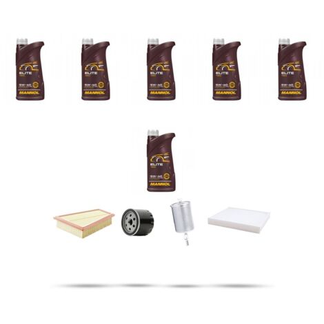 Kit tagliando 4 FILTRI e 6L OLIO compatibile con Renault Scenic I 1.8 16v 85kw Dal 2001