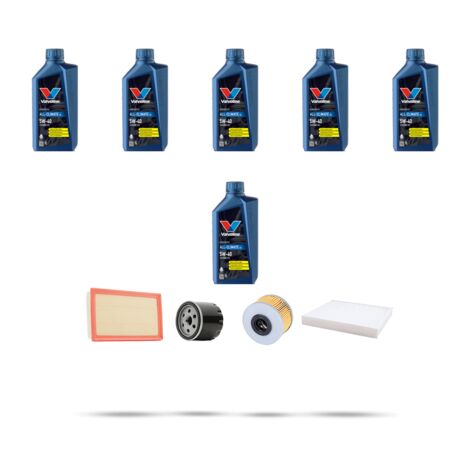 Kit tagliando 4 FILTRI e 6L OLIO compatibile con Renault Scenic I 1.9 Diesel 47kw Dal 1998