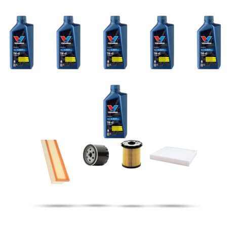 Kit tagliando 4 FILTRI e 6L OLIO compatibile con Renault Scenic I 1.9 dti 72kw Dal 1999