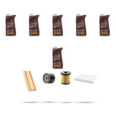 Kit tagliando 4 FILTRI e 6L OLIO compatibile con Renault Scenic I 1.9 dti 72kw Dal 1999