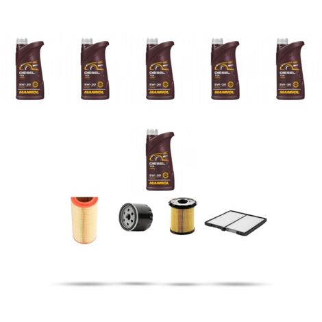 Kit tagliando 4 FILTRI e 6L OLIO compatibile con Renault Scenic I 1.9 dti 74kw Dal 1997