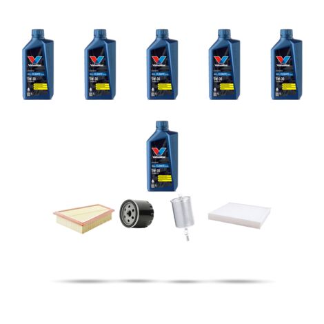 Kit tagliando 4 FILTRI e 6L OLIO compatibile con Renault Scenic I 2.0 16v 102kw Dal 1999