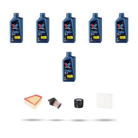 Kit tagliando 4 FILTRI e 6L OLIO compatibile con Renault Scenic IV / Grand Scenic 1.5 Dci 70kw Dal 2016