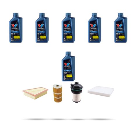 Kit tagliando 4 FILTRI e 6L OLIO compatibile con Renault Talisman 1.7 Blue Dci 110kw Dal 2018