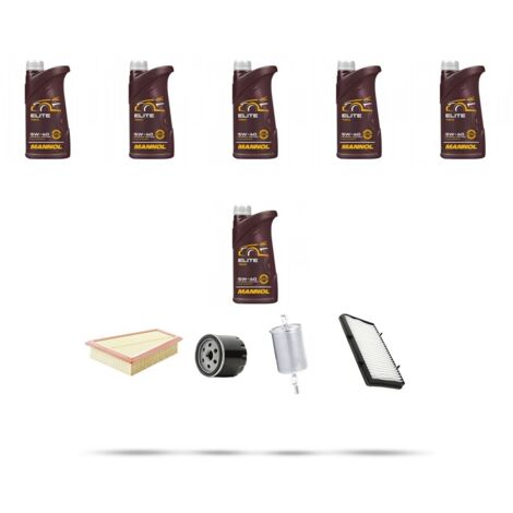 Kit tagliando 4 FILTRI e 6L OLIO compatibile con Renault Trafic II 2.0 16v 88kw dal 2001