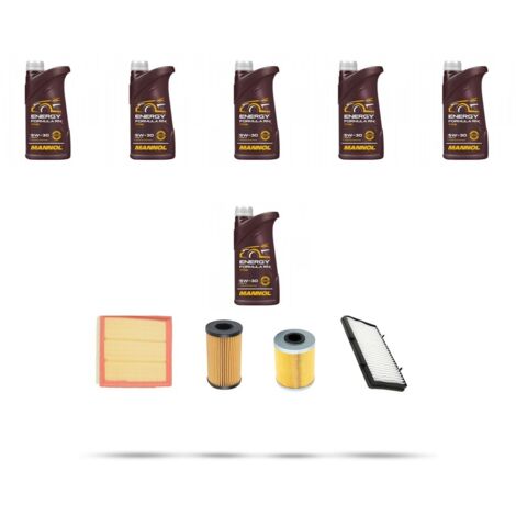 Kit tagliando 4 FILTRI e 6L OLIO compatibile con Renault Trafic II 2.0 dci 66kw dal 2006