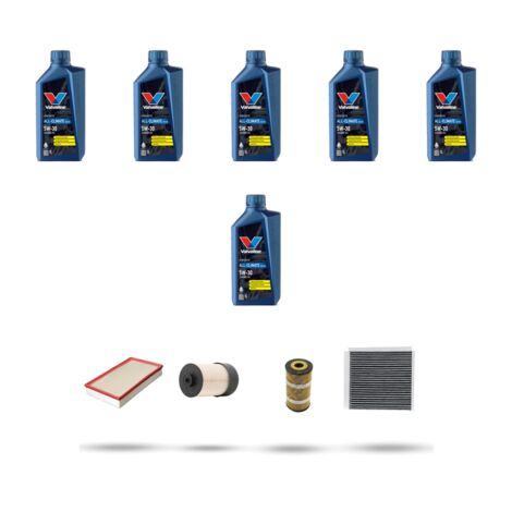 Kit tagliando 4 FILTRI e 6L OLIO compatibile con Renault Trafic III 1.6 Dci 66kw dal 2014
