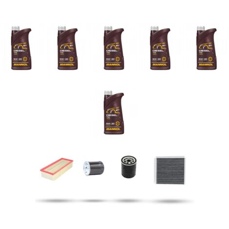 Kit tagliando 4 FILTRI e 6L OLIO compatibile con Smart ForFour (454) 1.5 CDI 50kw Dal 2004 al 2006