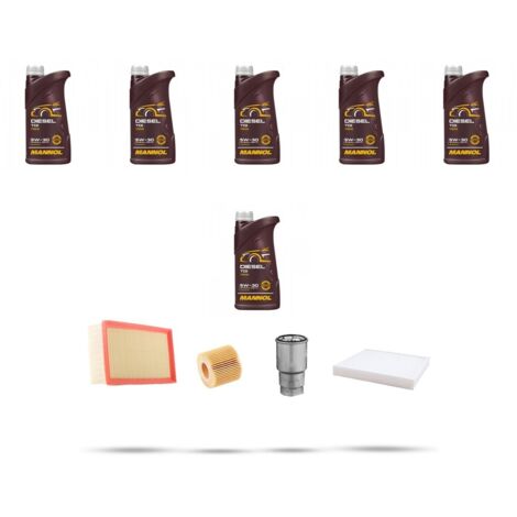 Kit tagliando 4 FILTRI e 6L OLIO compatibile con Toyota Corolla IX Verso 2.2 D-Cat 130kw Dal 2005