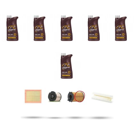 Kit tagliando 4 FILTRI e 6L OLIO compatibile con Toyota Proace II 1.6 1.6 D 115 85kw Dal 2016