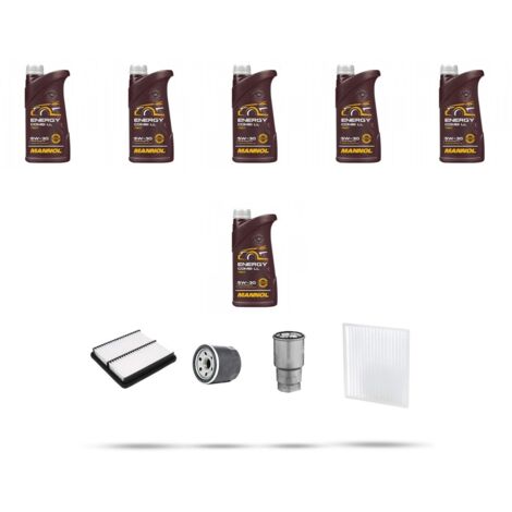 Kit tagliando 4 FILTRI e 6L OLIO compatibile con Toyota Rav 4 II 2.0 D4-D 85kw Dal 2001